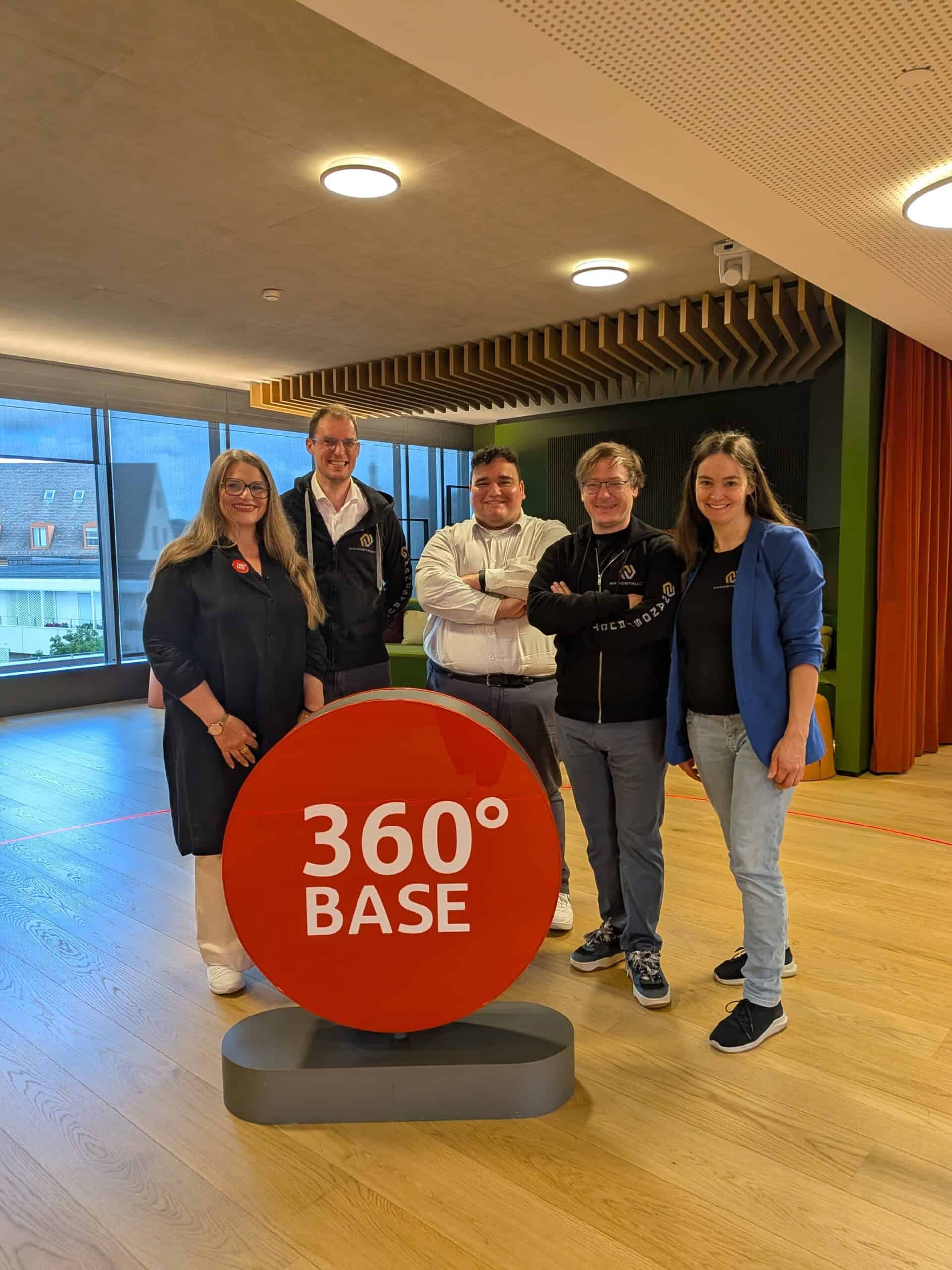 Team 360° empfängt NanoStruct in den Räumlichkeiten der 360° BASE
